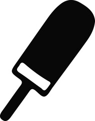 Ice cream icon. Flat style black icon on white background. Vector illustration.