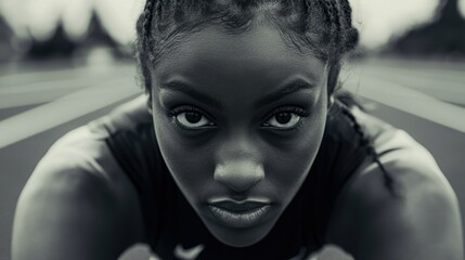 Determined Athlete in Focus