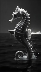 Ai generative, dragon on the water