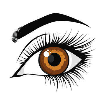 recommend clip art: eye with iris and eyelashes clip art