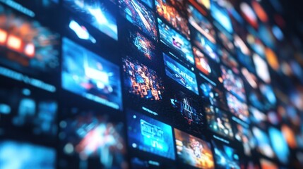 Streaming platforms offering personalized media content based on user preferences and viewing history. Illustrations