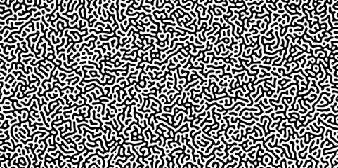 Abstract truing organic wallpaper Turing reaction diffusion monochrome seamless pattern .Monochrome Turing reaction background .Natural seamless line pattern. Linear design with biological shapes	
