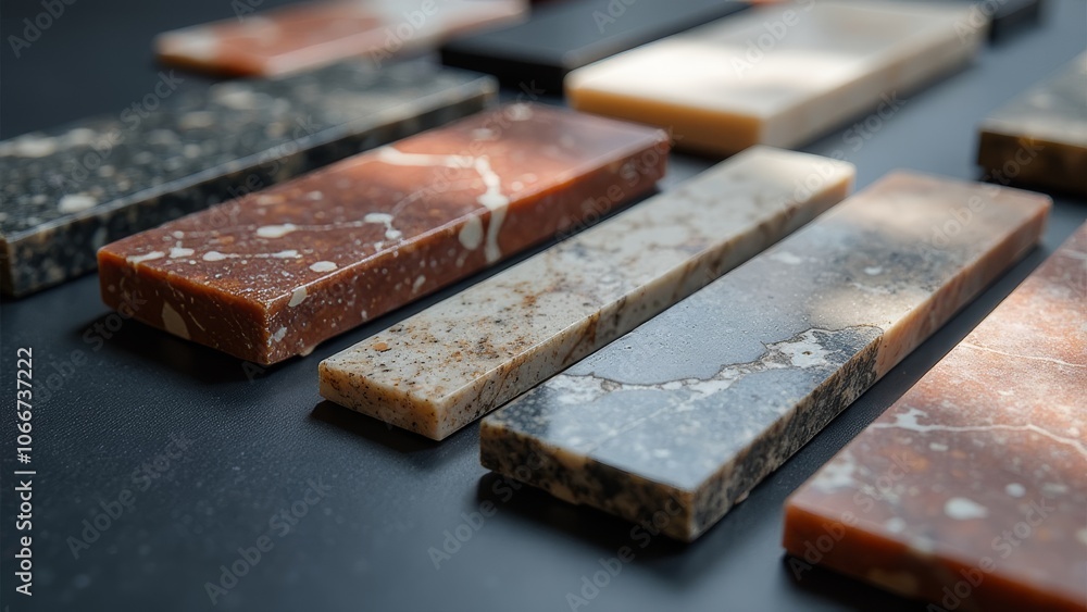 Aufkleber a row of different colored tiles with a black background