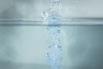tornado farbe tropfen wasser blau