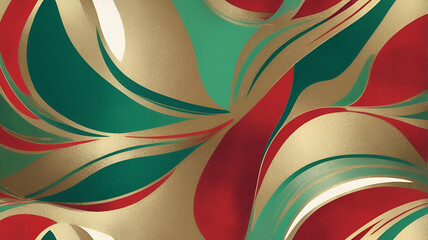 Abstract Festive Christmas Gradient with Subtle Sparkle: Red, Green, and Gold Holiday-Themed Graphic Background Texture