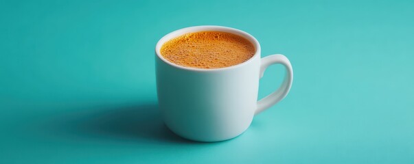 Delicious turmeric latte topped with frothy milk, perfect for a cozy and healthy beverage experience.