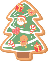 Gingerbread cookies Christmas tree.