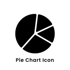 Pie chart diagram icon vector. Statistics, infographic, stats, data analysis concept solid icon symbol. EPS10