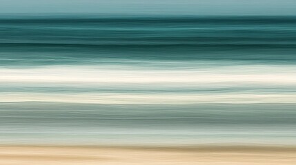 Explore the tranquil beauty of ocean waves and soft sands in a serene coastal landscape