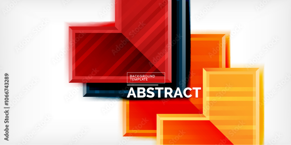 Poster Arrow symbols created with 3d effects and line texture geometric abstract background