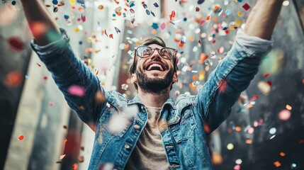 Young Founder Celebrating Startup Success