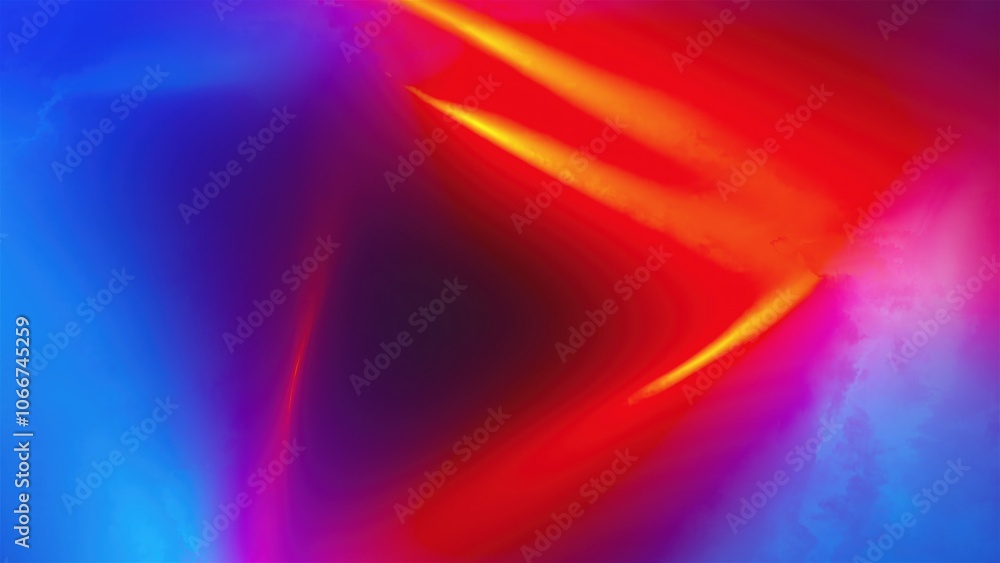 Poster neon tunnel with shapes. computer generated 3d render