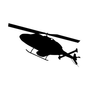 recommend clip art: Helicopter black silhouette. Isolated copter icon vector illustration on white background