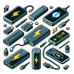 RFID Blocker set vector illustration