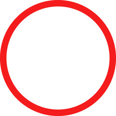 Red circle. Circle mark. Highlight 