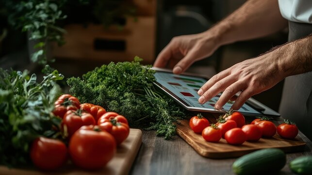 Investors Reviewing Financial Data on Tablet - Powered by Adobe