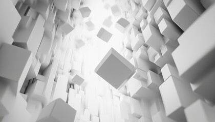 Abstract White Cubes.