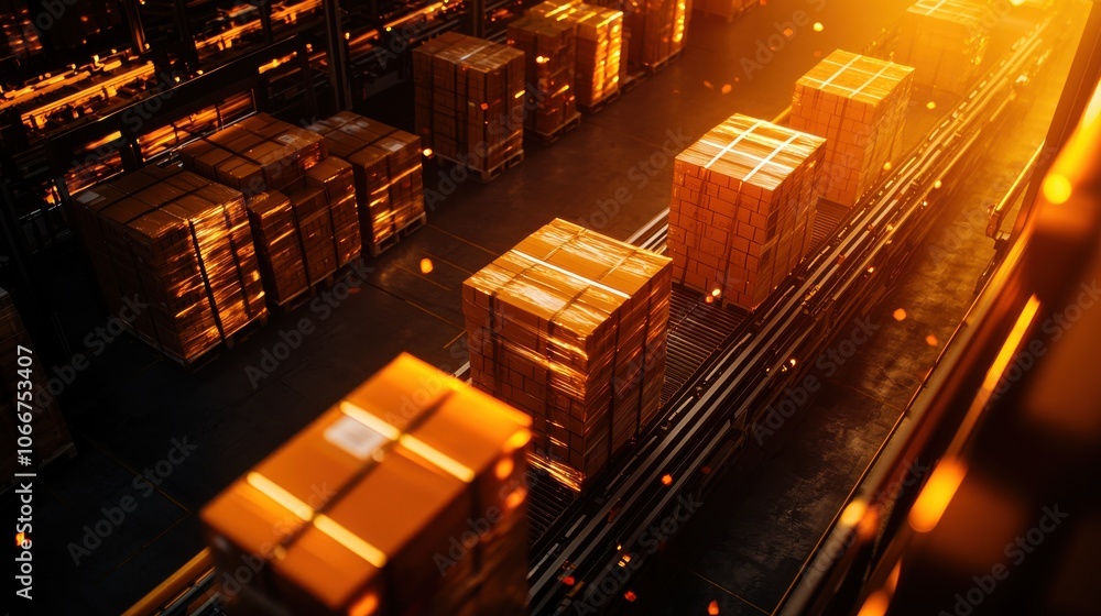 Poster the efficient management of inventory in a large logistics hub with advanced conveyor systems