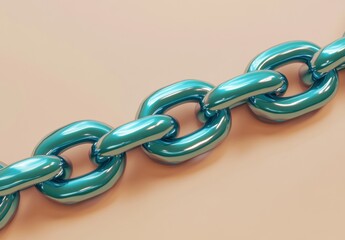 Obraz premium Blue Metal Chain.