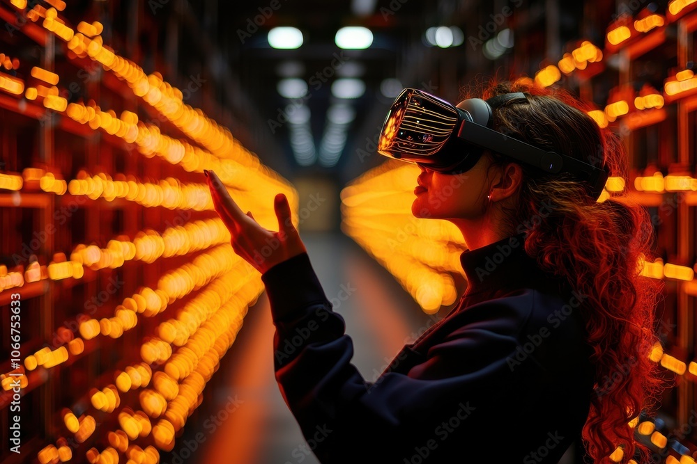 Poster enhancing inventory management efficiency with augmented reality solutions in logistics operations