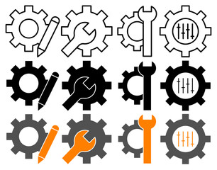 Customized vector icon collection. vector illustration set.