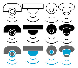 Motion sensor vector icon collection. vector illustration set.