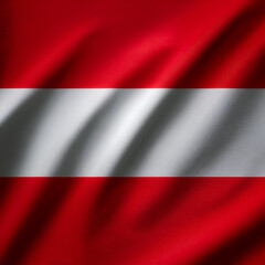 Austria flag waving in the wind. Close up of Austria banner blowing, soft and smooth silk. Cloth fabric texture ensign background. Use it for national day and country occasions concept