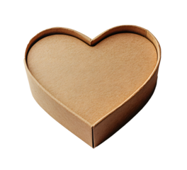 Heart-shaped cardboard box, cut-out