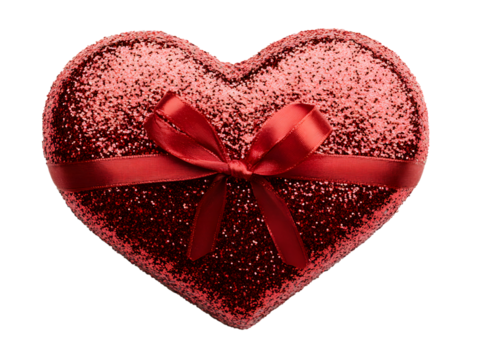 Heart-shaped gift box with ribbon, perfect for Valentine's, Christmas, birthdays, and Mother's Day.