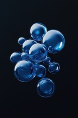 Blue Bubbles Abstract.