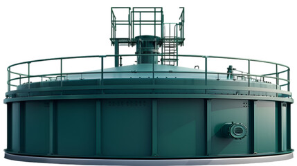A sewage treatment plant tank isolated on white background