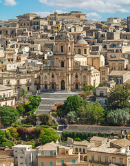 Fototapeta premium Modica, Italy - a Unesco World Heritage and one of the most beautiful villages in Southern Italy, Modica is a pearl of Val di Noto 