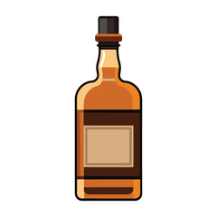 elegant whiskey bottle with blank label