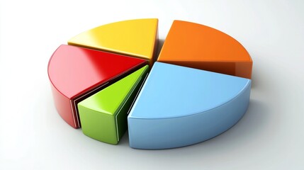 Obraz premium Colorful Pie Chart for Business Presentation
