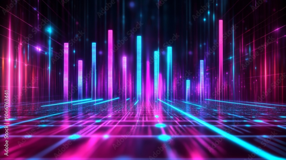 Aufkleber vibrant abstract data visualization background design