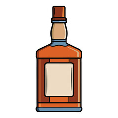 elegant whiskey bottle with blank label