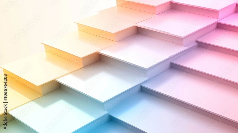 Poster colorful gradient steps background for design use