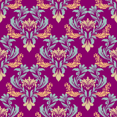 Seamless damask pattern with a classic floral design.African embroidery patterns, paisley, boho, floral ikat, ethnic floral designs, ikat sari, ikat patterns and ethnic patterns.