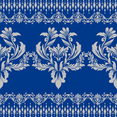 Seamless damask pattern with a classic floral design.African embroidery patterns, paisley, boho, floral ikat, ethnic floral designs, ikat sari, ikat patterns and ethnic patterns.