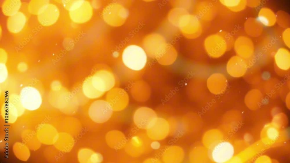 Poster golden bokeh lights creating a festive and vibrant background with a gradient of warm hues, perfect 