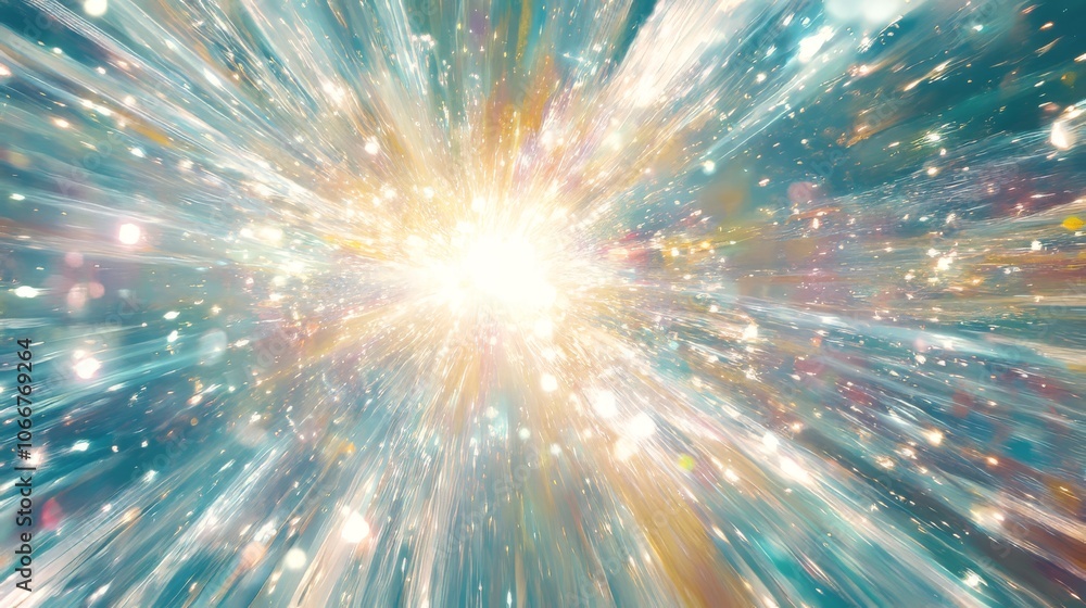 Poster abstract light burst creating dynamic energy and motion