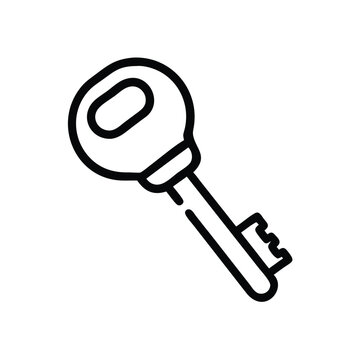 recommend clip art: Vintage Skeleton Key Outline Icon, Minimalist black outline of a vintage skeleton key, representing security, access, and antiquity, ideal for retro and key-related designs.
                    