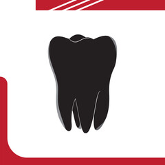 tooth Illustration SVG. Flat tooth icon. Dental treatment symbol. Dentist logotype template. Tooth Icon