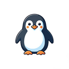 Obraz premium Adorable Penguin Cartoon Illustration