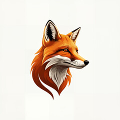 Obraz premium Majestic Red Fox Head Illustration