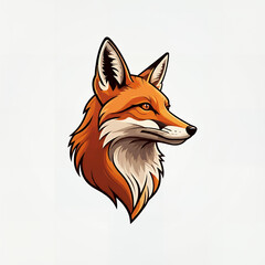 Obraz premium Majestic Red Fox Head Illustration