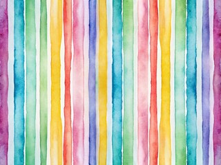 Watercolor Stripe Seamless Pattern - Hand Drawn Striped Texture on White Background for Architectural Photography and Design Projects