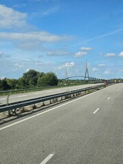 Naklejka premium bridge over the river