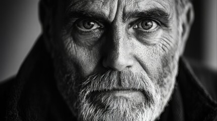 Obraz premium Wise Aging Face with Texture