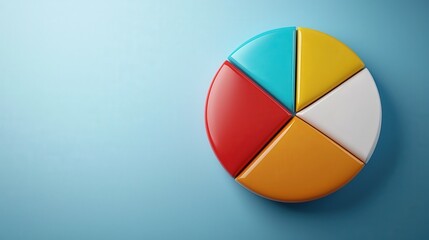 Fototapeta premium Explore the creative possibilities of colorful pie charts for effective data visualization